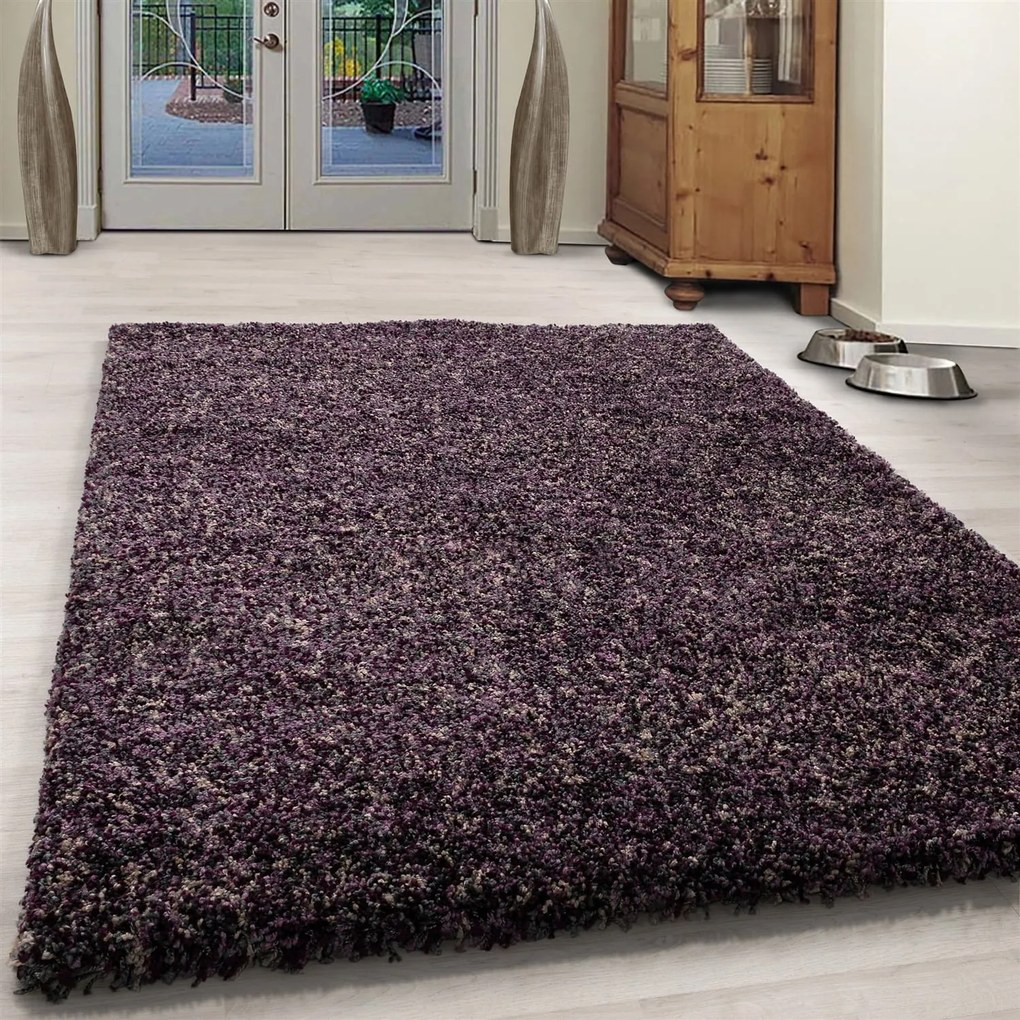 Dywan shaggy Enjoy fioletowy wielokolorowy 120 cm x 170 cm