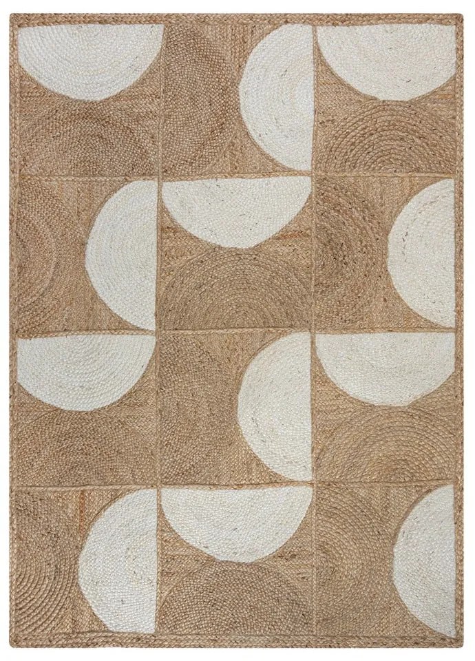 Dywan z juty tkany ręcznie w naturalnym kolorze/w kolorze kości słoniowej 160x230 cm Eclipse – Flair Rugs