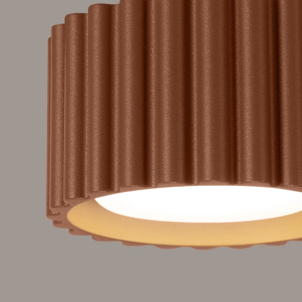 Plafon AURA 1 mocca GX53 ryflowany SOLLUX  LIGHTING