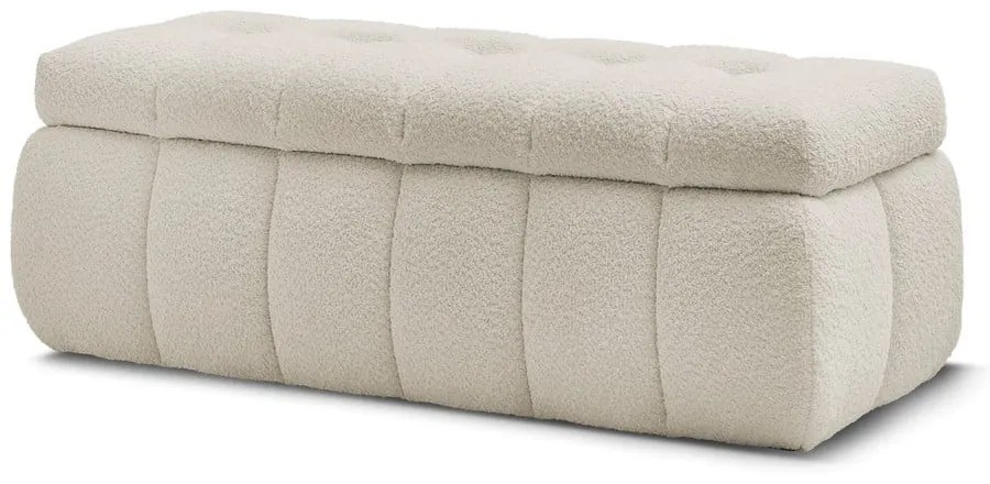 Beżowa ławka z materiału bouclé Mont Blanc – Bobochic Paris