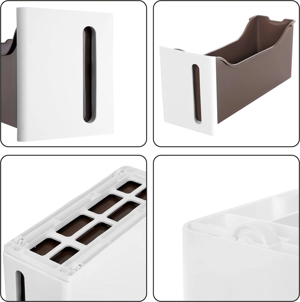 Szafka na kółkach, wąska, biała - KFR08WT