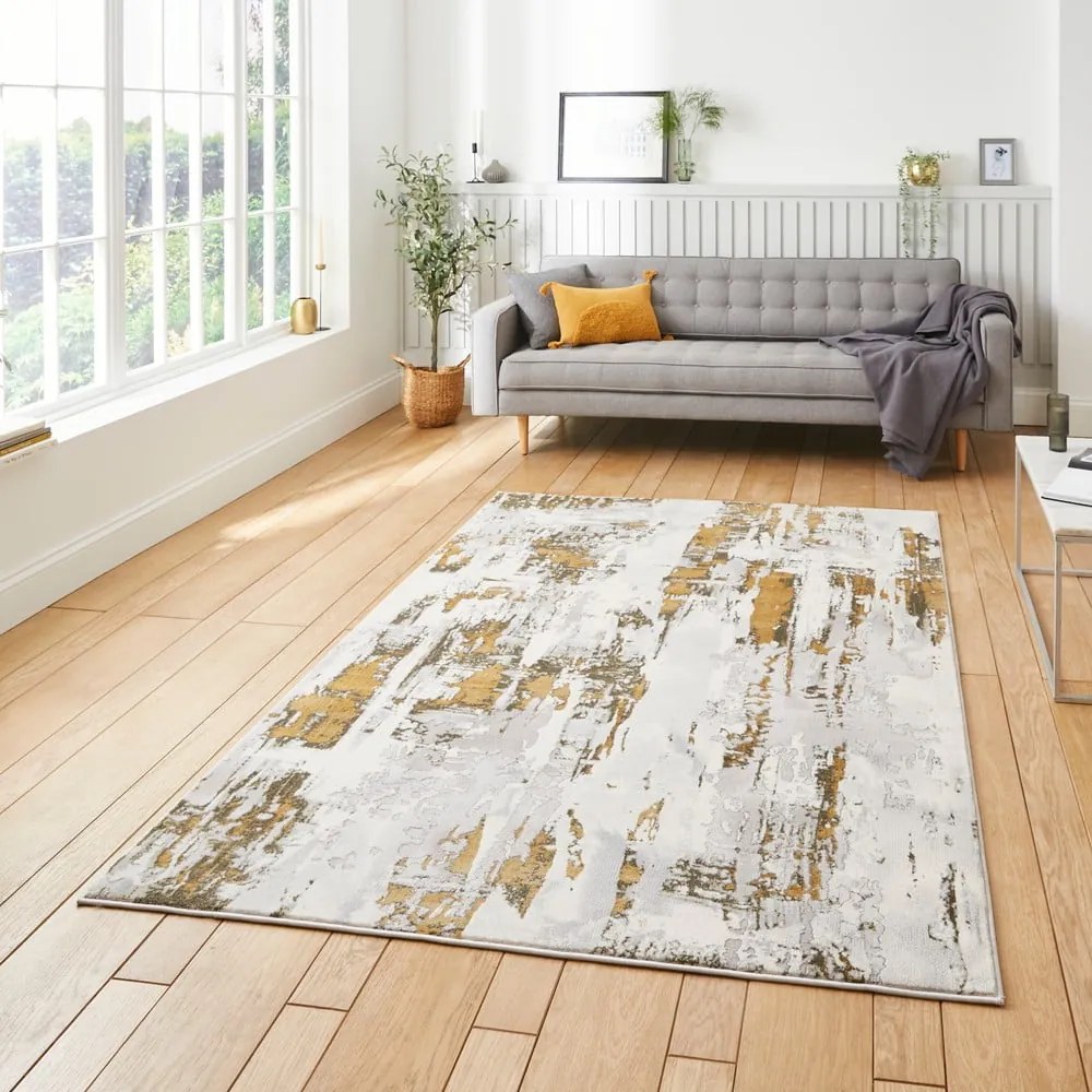 Szaro-złoty dywan 170x120 cm Apollo – Think Rugs