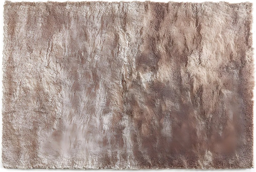 Dywan shaggy DOLCE szarobrązowy z beżowym połyskiem - bardzo miękki - 200 x 290 cm