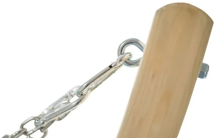 Drewniany hamak do ogrodu ze stelażem ecru K2-Z89