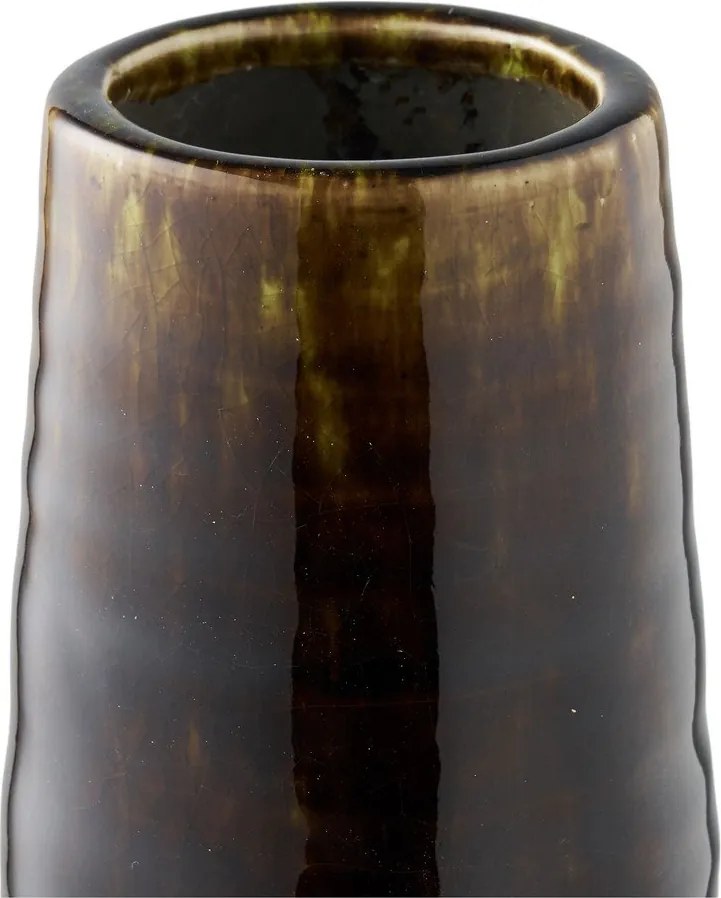 Brązowy ceramiczny wysoki wazon (wysokość 48 cm) – House Nordic