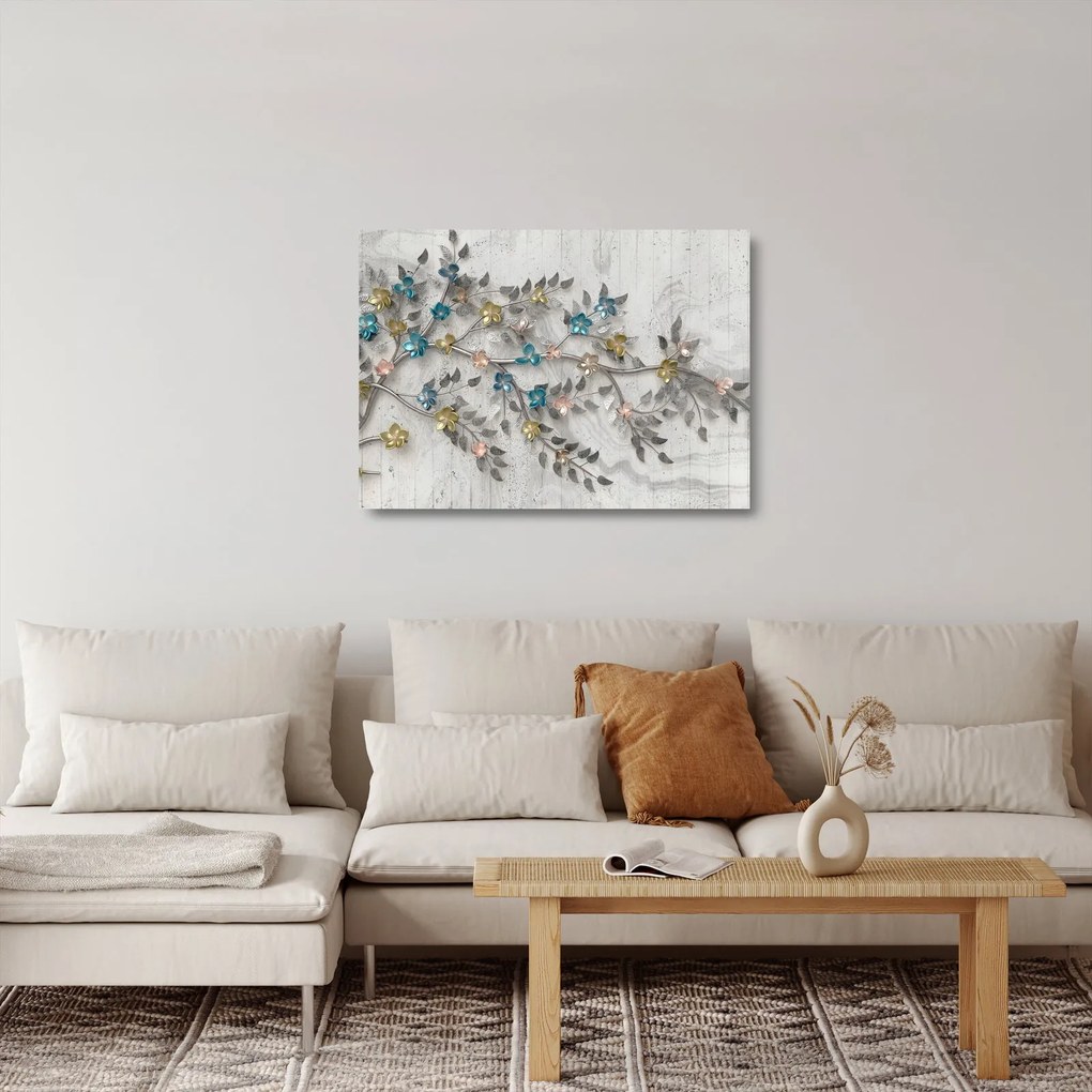 Obraz na szkle - Na gałęzi - abstrakcja (70x50 cm)