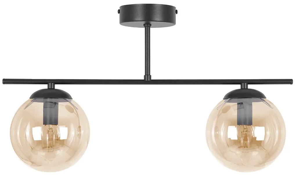 Bursztynowa podwójna lampa sufitowa loft - A704-Ryen