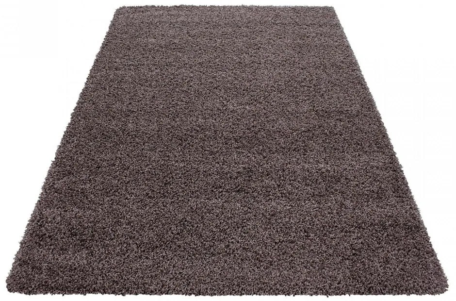 Dywan shaggy jednokolorowy jasny brąz 200 cm x 290 cm