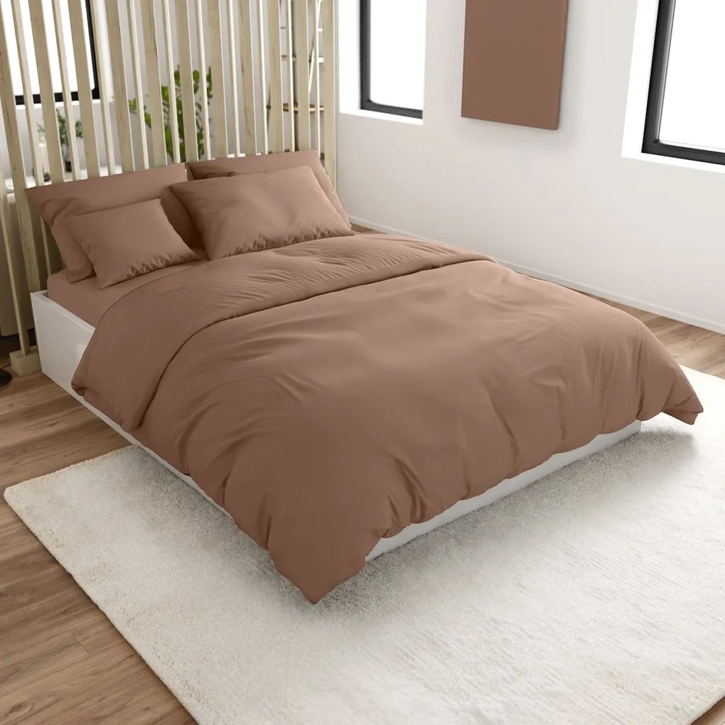 PrzytulneMieszkanie.pl PrzytulneMieszkanie.pl Bawełniana pościel LUX brązowa kieszeń hotelowa Rozmiar pościeli: 70 x 90 cm | 140 x 200 cm