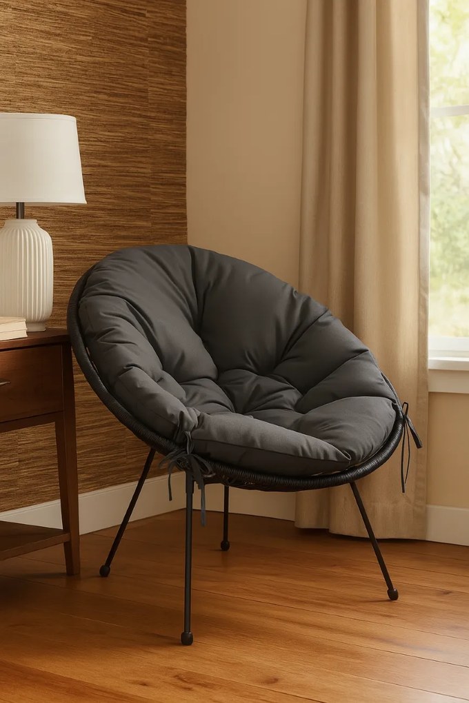 Poduszka puchowa Acapulco wodoodporna na fotel Oxford grafit