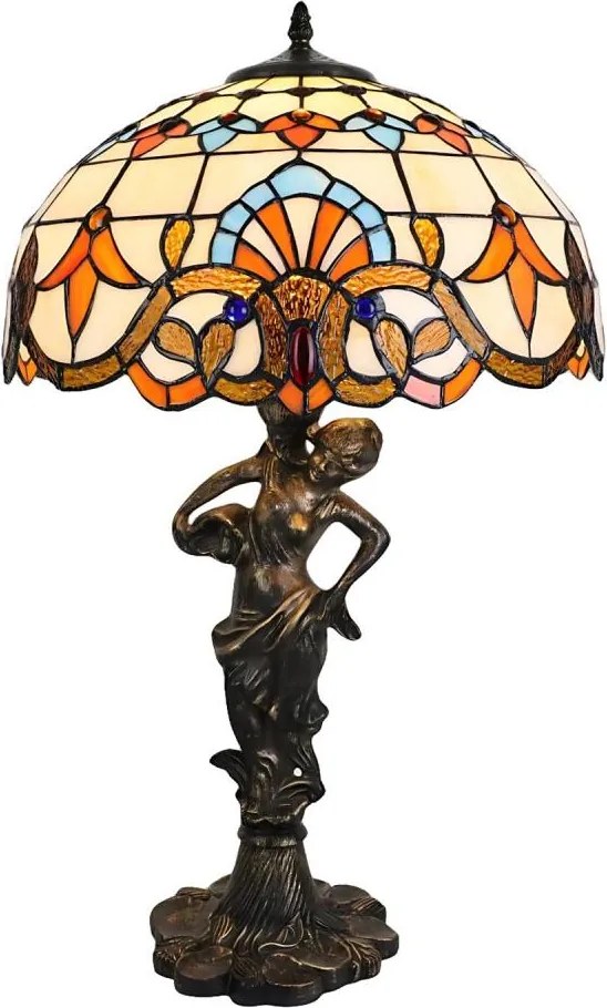 Brilagi - Witrażowa lampa stołowa Tiffany MIRABELLA 1xE27/60W/230V