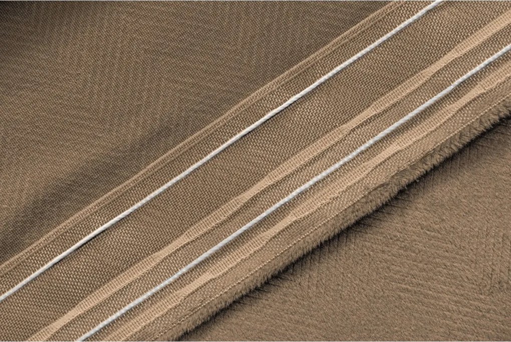 Zasłona zaciemniająca ELVIO VELVET 140x250 cm, beżowa Zawieszanie: Taśma z wiązaniami