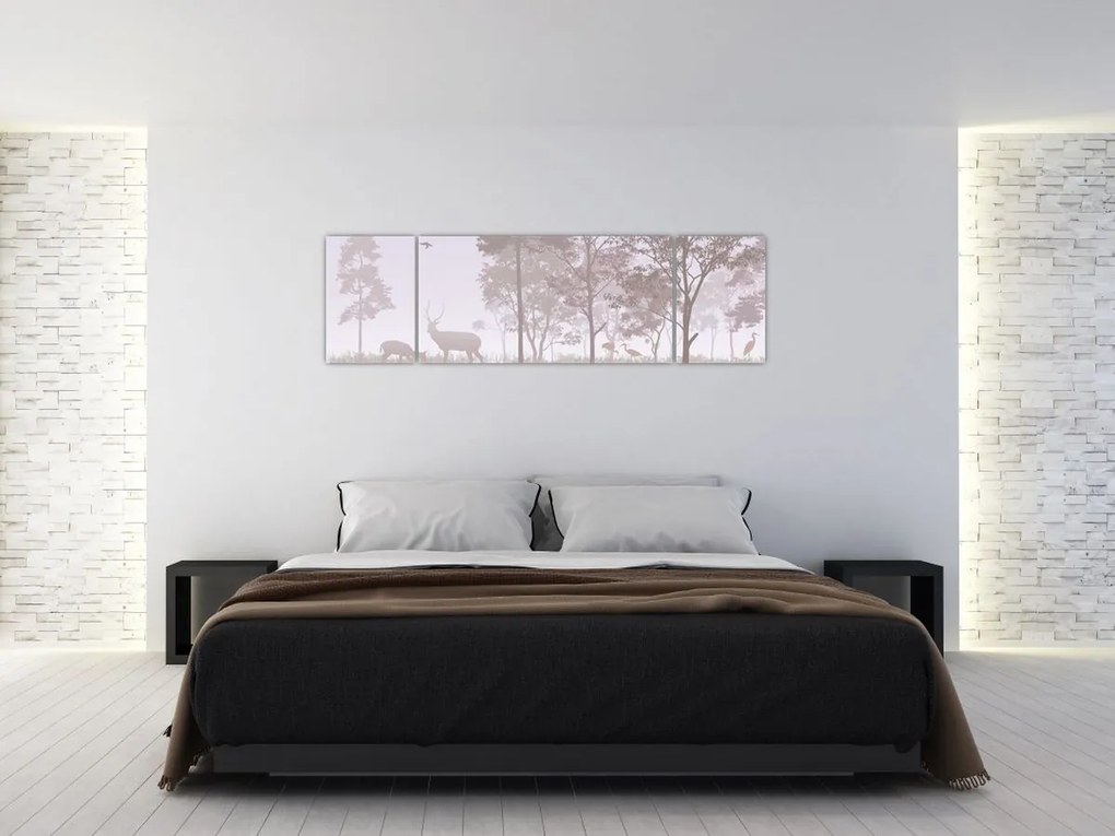 Obraz - Lasek, jednokolorowy (170x50 cm)