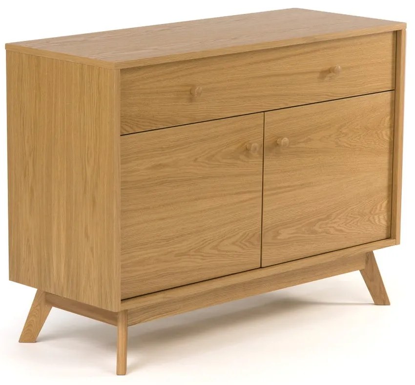 Niska komoda w dekorze dębu 100x75 cm Kensal – Woodman