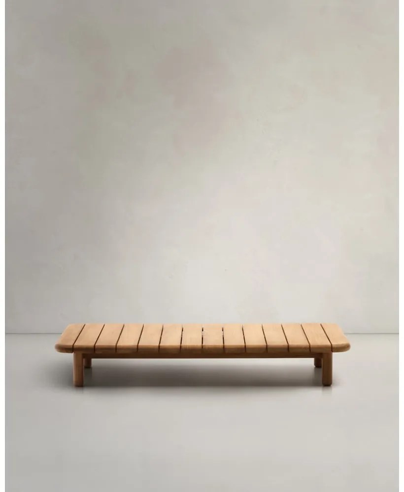 Stolik ogrodowy z litego drewna tekowego 70x140 cm Turqueta – Kave Home