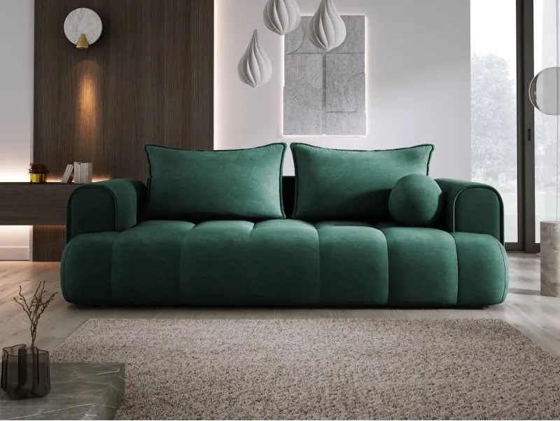 Sofa COCO z funkcja spania i pojemnikiem ZIELONY CLOUD 39