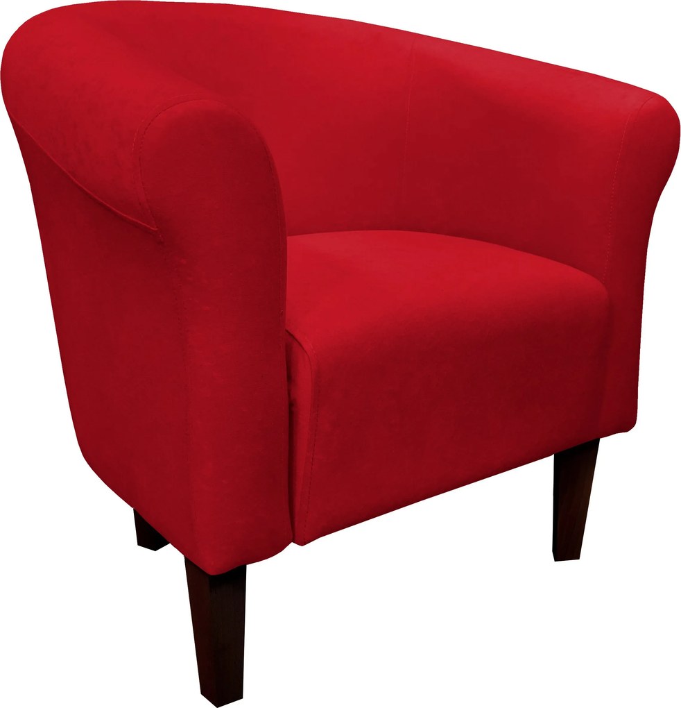 Fotel Milo tkanina Mikrofaza stylowy fotel do salonu i sypialni : Kolor nogi - Venge, Kolor tkaniny - 8 MIKROFAZA, Wysokość nogi - 20 cm