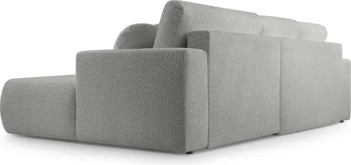 Narożnik VELO wolnostojący układ L strona Lewa z funkcją spania w tkaninie Coral 75