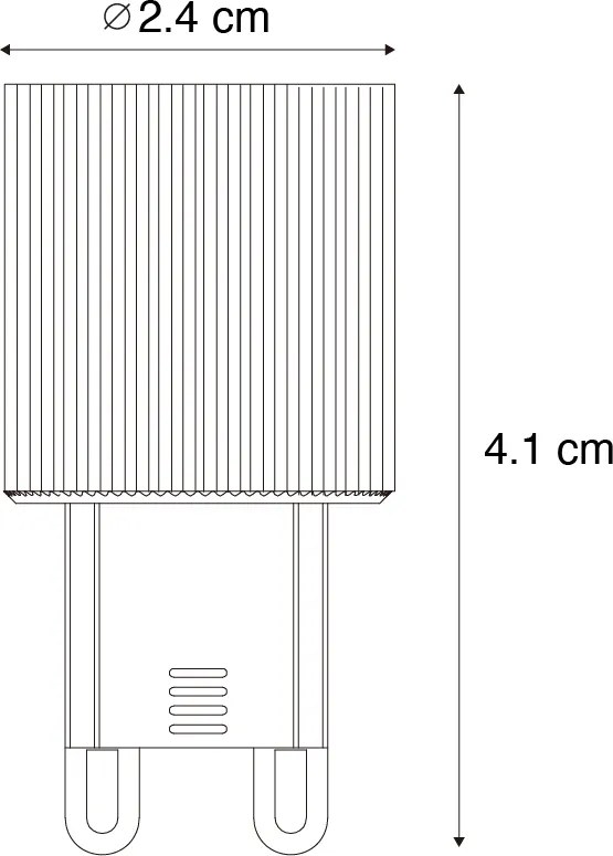 Zestaw 2 ściemnialnych żarówek LED G9 24mm 3W 300 lm 2700K