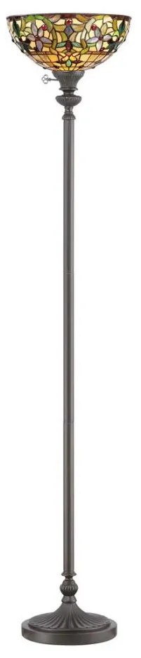 Elstead QZ-KAMI-UL - Lampa stojąca Tiffany KAMI 1xE27/100W/230V