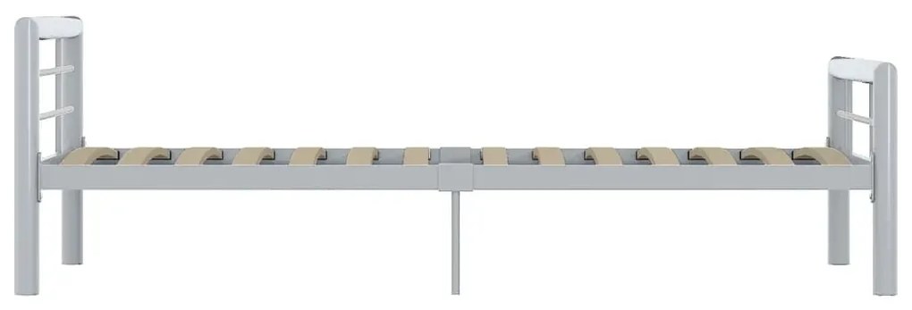 Szare metalowe łózko pojedyncze 90 x 200 cm - Sintra