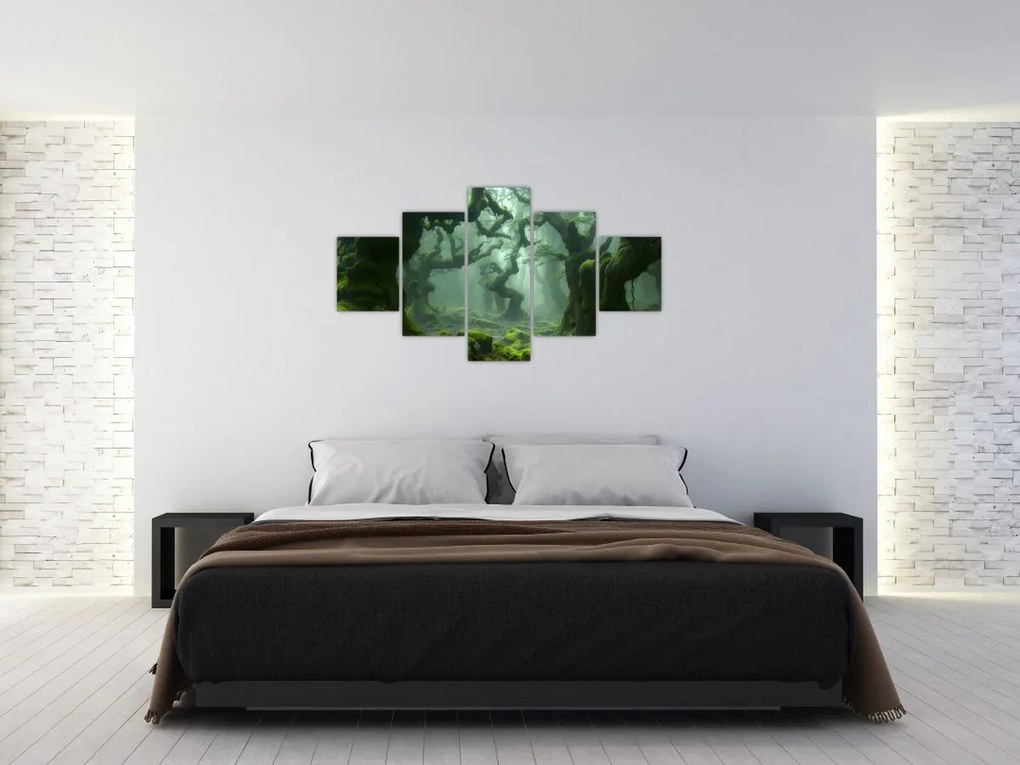 Obraz - Las porośnięty mchem (125x70 cm)