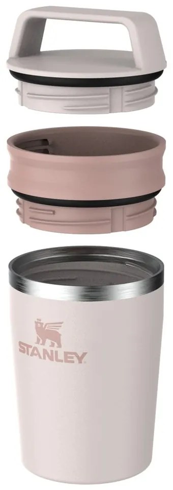 Jasnoróżowy kubek termiczny ze stali nierdzewnej 230 ml Café-To-Go Travel Mug Rose Quartz – Stanley