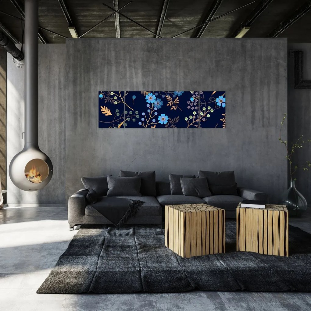 Obraz - Jesienne kwiaty (170x50 cm)