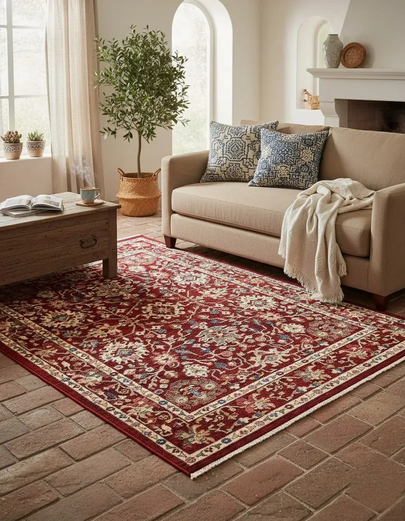 Czerwony klasyczny dywan z perski wzór L2-R52