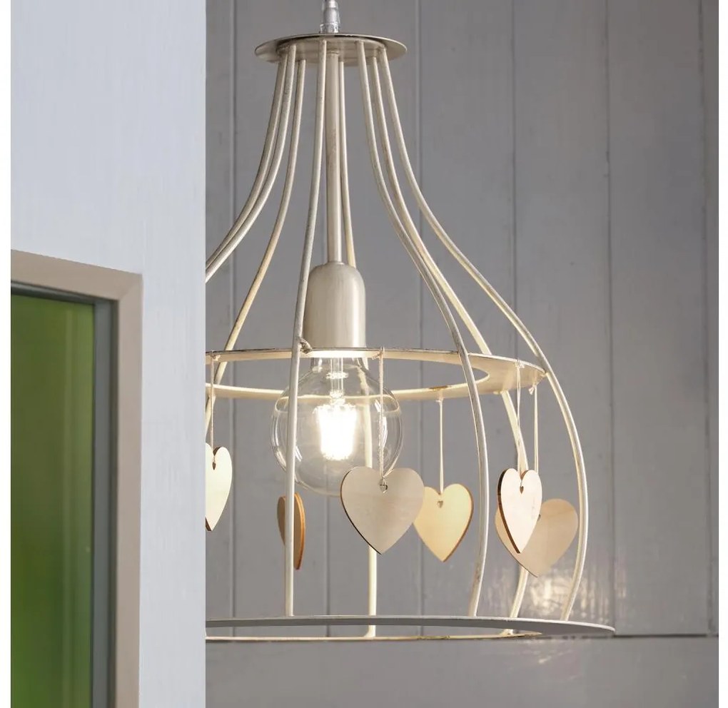 ONLI - Żyrandol na lince LEONILDE 1xE27/15W/230V beżowy