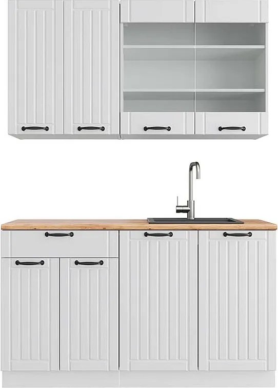 Pojedyncza kuchnia biały dom wiejski/biały 140x60x81.6 fame-line