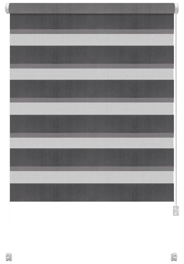 Ciemnoszara roleta dzień i noc 80x150 cm Zebra – Gardinia