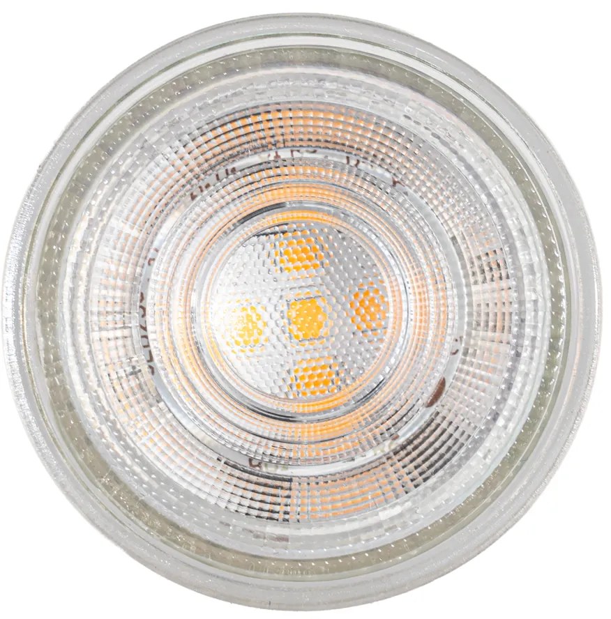 Zestaw 5 ściemnialnych żarówek LED GU10 50mm przezroczystych 4,5W 365 lm 2700K