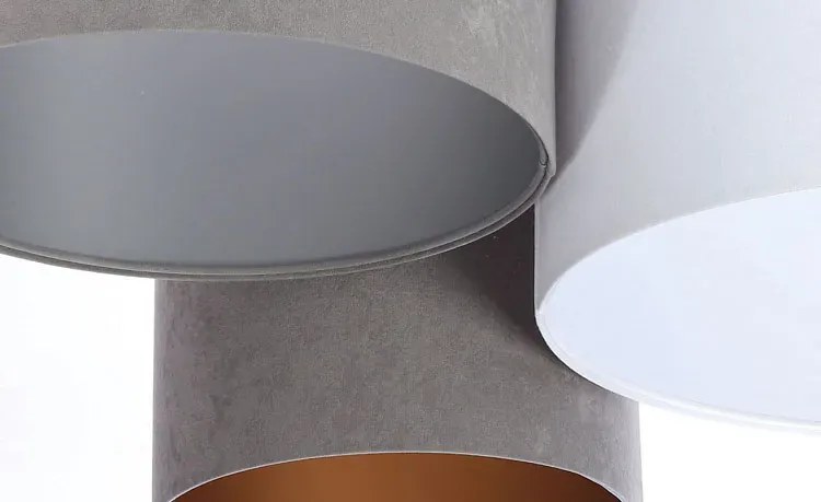 Minimalistyczny okrągły plafon welurowy - EXX48-Mewer