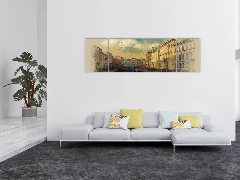 Obraz - Rzeka Mojka, Sankt Petersburg, Rosja (170x50 cm)