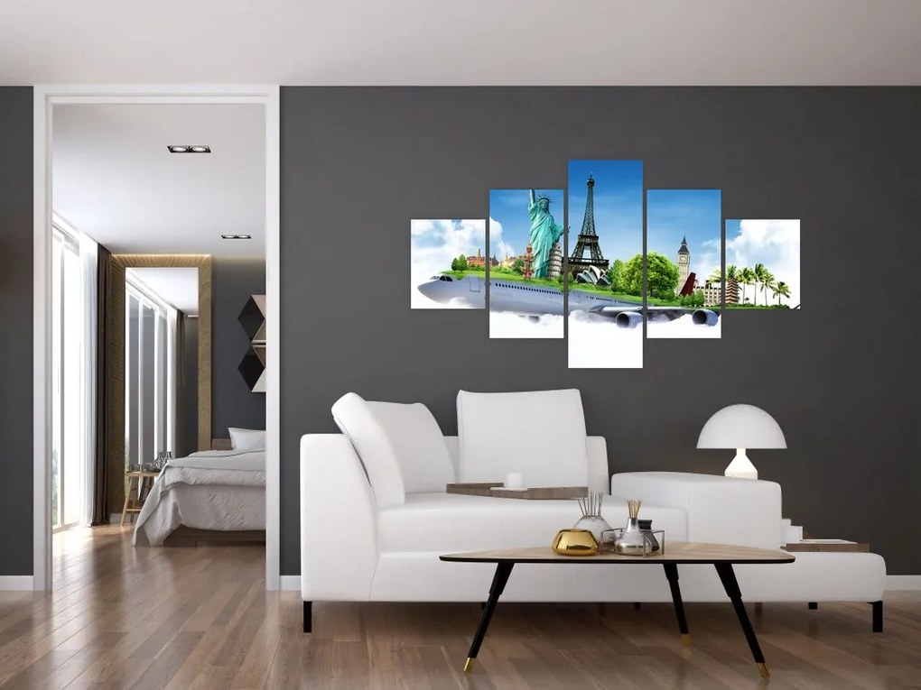 Obraz - Podróż dookoła świata (125x70 cm)