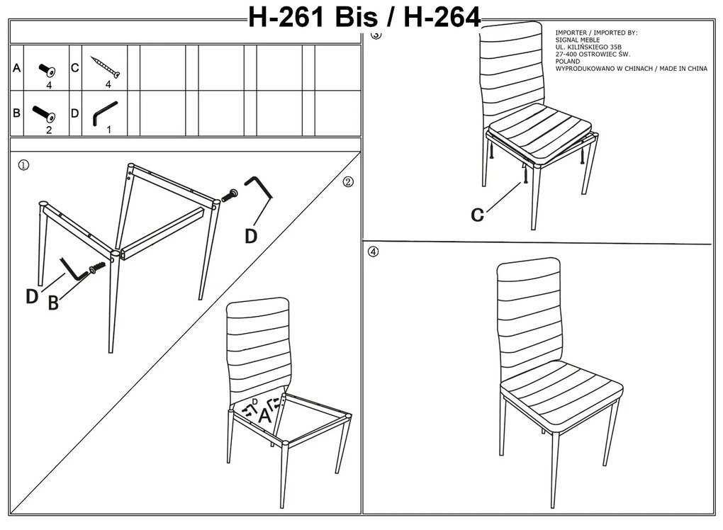 KRZESŁO H261 BIS ALUMINIUM/SZARY EKOSKÓRA SIGNAL
