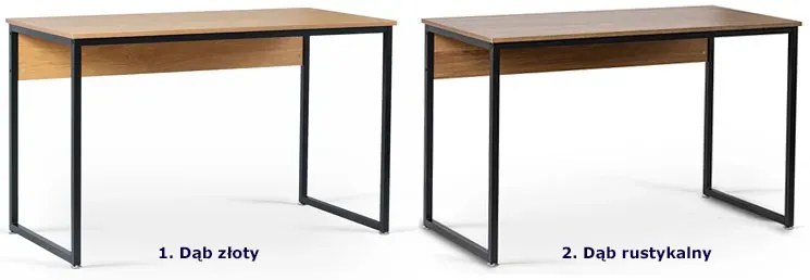 Minimalistyczne biurko do pracy dąb złoty - Ksoni