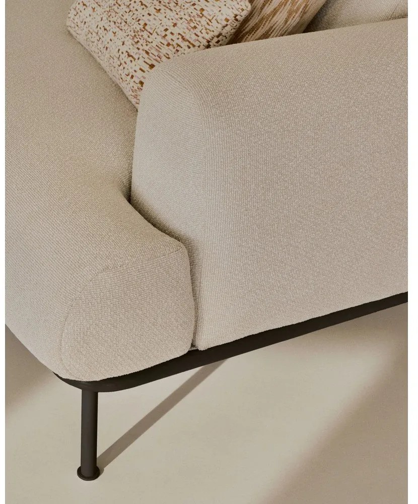 Beżowa sofa z tkaniny szenilowej 234 cm Aurum – Kave Home