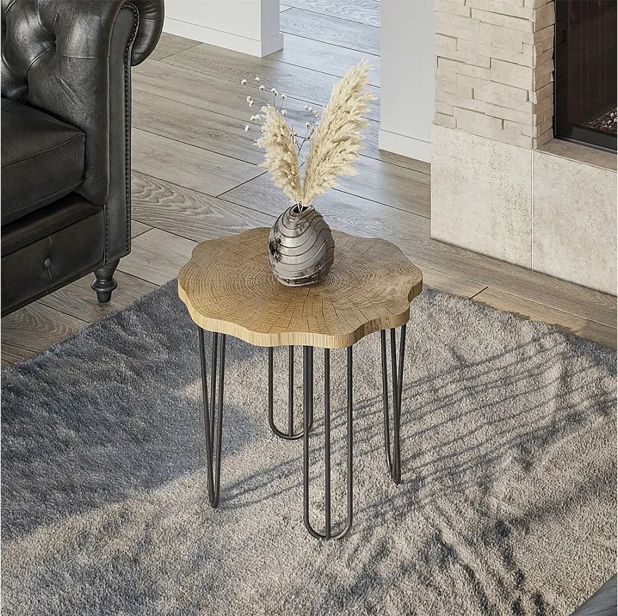 Stolik kawowy dąb 50x50x2.5 ringo