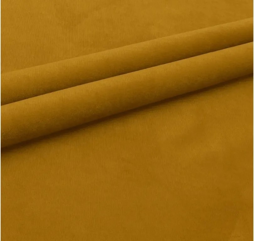 Rozkładany dwustronny zestaw wypoczynkowy w kształcie L VENORIA 220x143 cm, musztardowy + 2 poduszki GRATIS