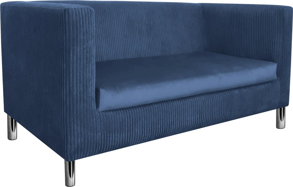 Sofa Monaco : Kolor nogi - Chrom, Kolor tkaniny - Kronos5/Poso5, Typ tkaniny - Kronos/Poso, Wysokość nogi - 15 cm