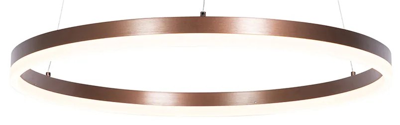 Lampa wisząca ciemnobrązowa 60 cm w tym LED 3-stopniowy ściemniacz - Anello
