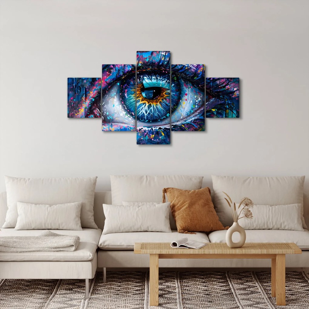 Obraz - Malowanie oczu (125x70 cm)