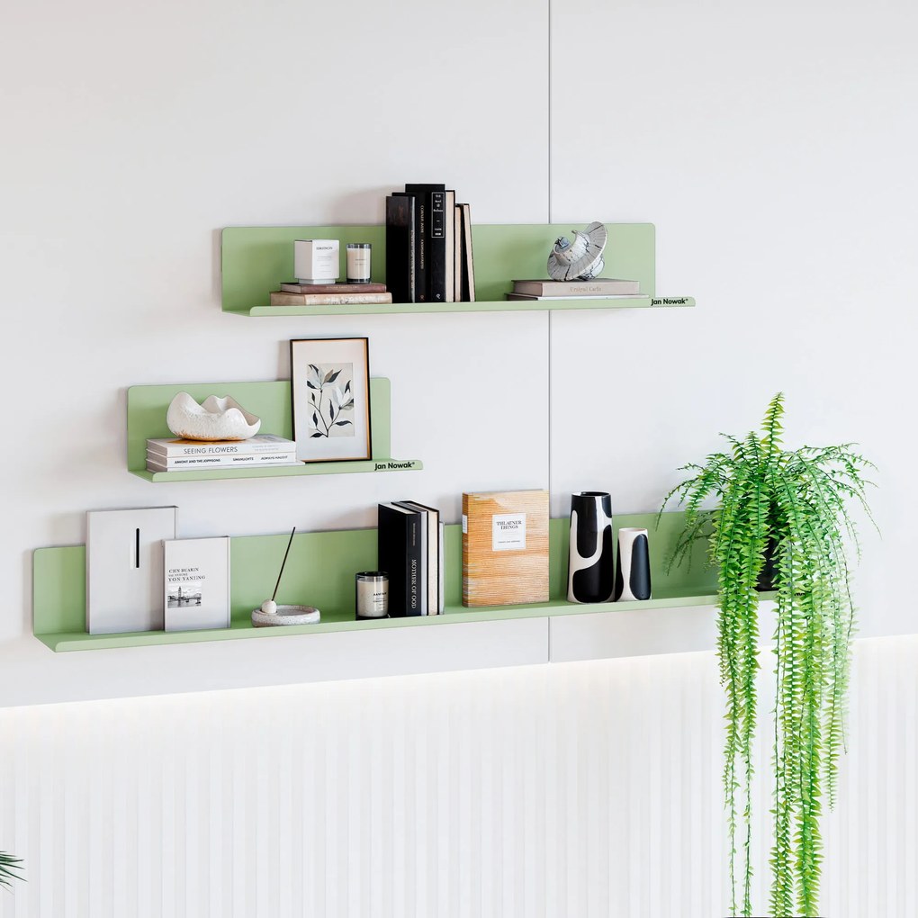 Półka wisząca JOANNE 400 mm, Fresh Style: pastelowy zielony
