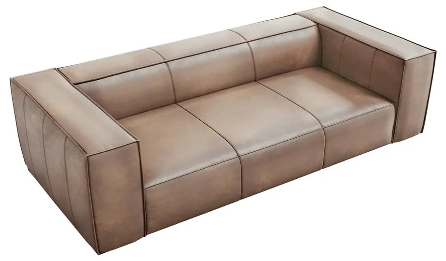 Jasnobrązowa skórzana sofa 227 cm Madame – Windsor &amp; Co Sofas