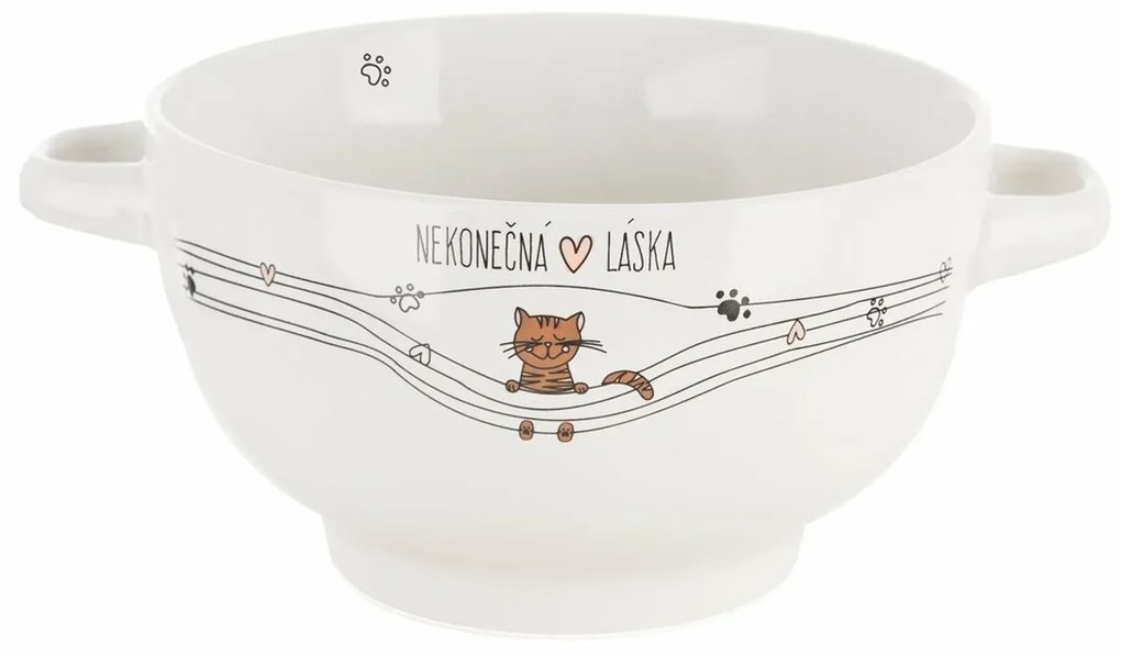 Orion Miska ceramiczna Niekończąca się miłość Kot, śr. 14 cm