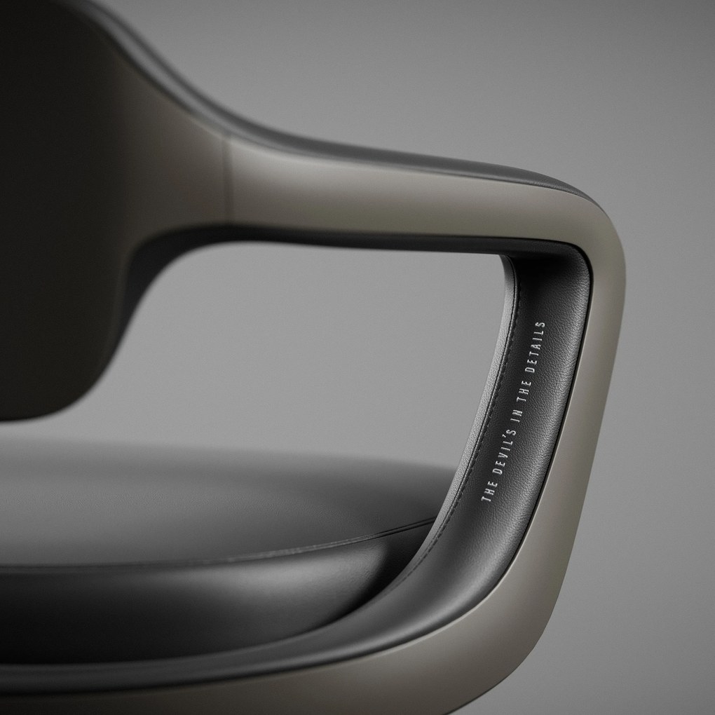 Fotel gabinetowy Diablo V-Modular, Carbon Black