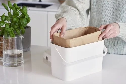 SmartStore Plastikowy kosz na odpady organiczne Collect, biały, 5 l
