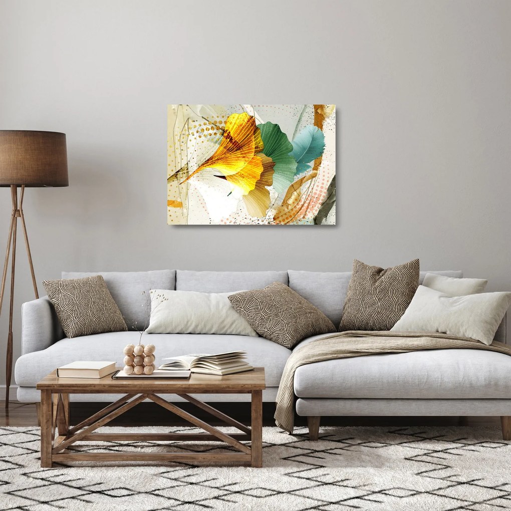 Obraz na szkle - Liście (70x50 cm)
